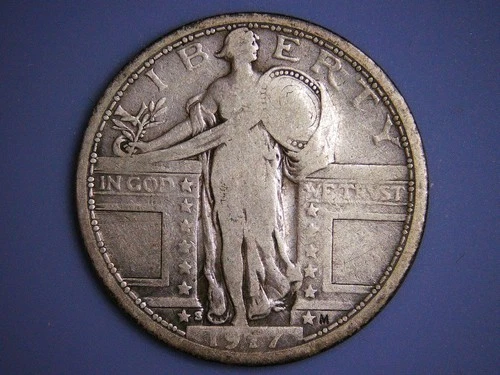 1917-S TYPE 1 STANDING LIBERTY QUARTER__KEY DATE__RARE SILVER COIN__FINE EXAMPLE