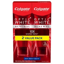 Colgate Optic White Renewal Toothpaste- High Impact White 4.1oz 2 PACK