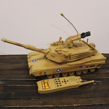 U.S. Attack Military Tank Toy State Industrial USA Army w/ Remote 1993 1998 VTG