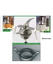 GRUPPO COLTELLI LAME BIMBY TM3300 ADATTABILE DI QUALITA' BIMBY + GHIERA IN ZINCO
