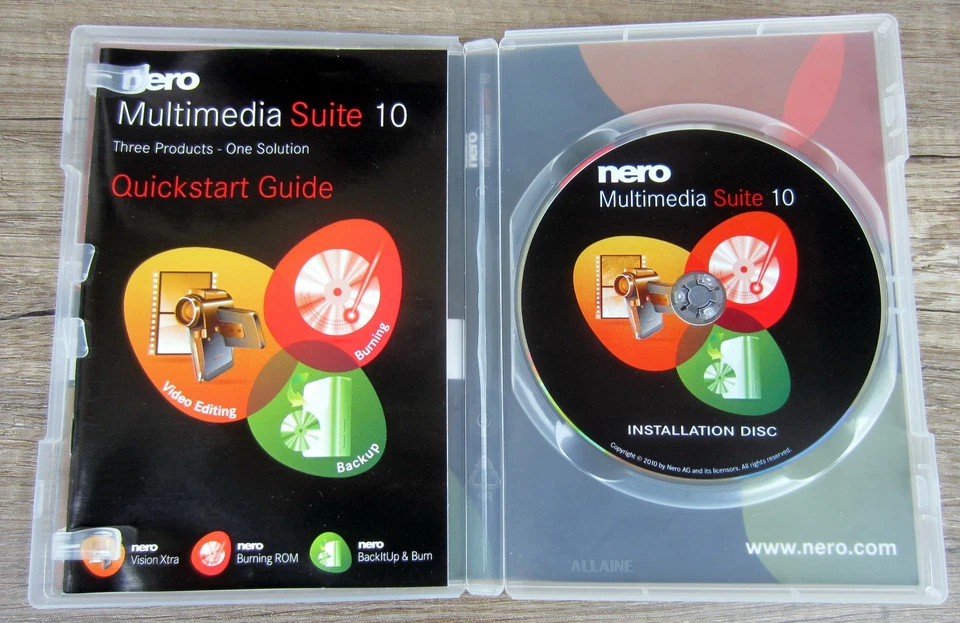 Nero 10 Multimedia Suite Vollversion Box  +  CD 3-in1 BackItUp + OVP - Bild 4 von 4