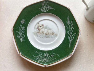 Hermes Dog Cup & Saucer West Highland White Terrier Porcelain W