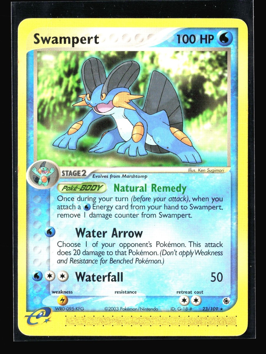 Swampert Ruby and Sapphire #23/109 Rare Pokemon Card T4-473