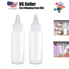 Twist Top Applicator Bottles, Squeeze 2 OZ Empty Plastic Bottles, Refillable,...