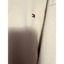 Tommy Hilfiger Long Sleeve T Shirt Beige Crew Neck Casual Boys Size L