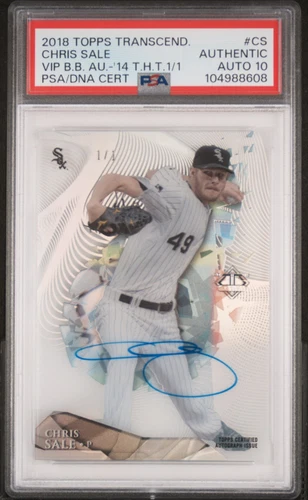 2018 TRANSCENDENT VIP BYBK AUTOS #CS CHRIS SALE 1/1 PSA AUTHENTIC AUTO 10