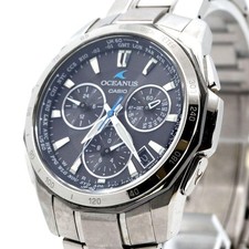 CASIO Oceanus OCW-S1000 Tough Solar Titanium Men s Watch Silver Used