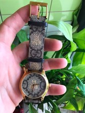 Orologio Gucci G-Timeless Bee 126,4 tono oro cinturino tela GG Swiss Made 5 ATM