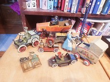 8 VINTAGE TIN LITHO WIND UP PENNY TOYS AND MORE
