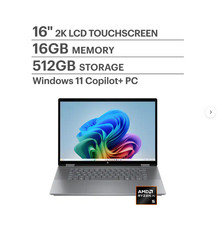 HP OmniBook X Flip 16" 2-in-1 2K Touch AMD Ryzen AI 5 340 16GB RAM 512GB SSD