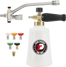 Tool Daily Foam Cannon for Pressure Washer with Double Tip Attachment, black 