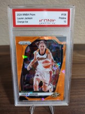 2024 WNBA PRIZM LAUREN JACKSON ORANGE ICE # 108 PRISTINE 10