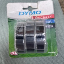 # Dymo Tape - White on Black (Pack of 3) *new#