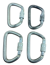 Omega 08 Steel Locking Carabiner 53KN Climbing Gear Lot of 4