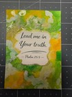 ACEO Original Bible Verse Art Watercolor Ink Mini BrushWavesStudios #024 — photo 2