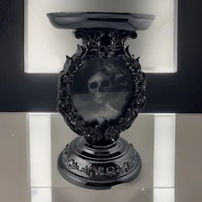 Bath and Body Works Halloween Holographic Portrait Skeleton Candle Holder 2023