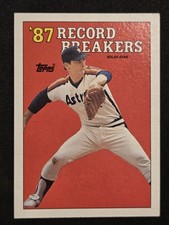 Topps 1988 Record Breakers Nolan Ryan #6 Baseball Card Houston Astros MLB