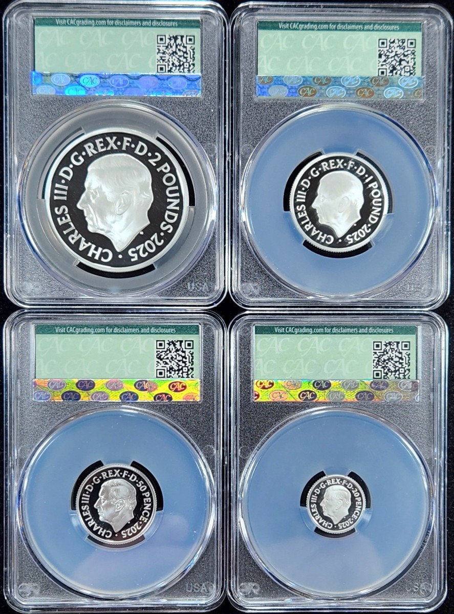 Proof Silver 2025 Great Britain Britannia & Liberty 4 Coin Set