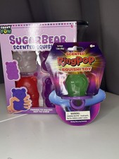 Crazy Fun SugarBear Scented Squishies 4-Pack Vanilla Cherry Grape & RingPop Toy