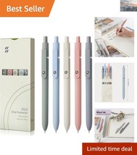 5pcs Gel Pens Quick Dry Ink Pens Fine Point Retractable Rolling Ball Gel Pen...