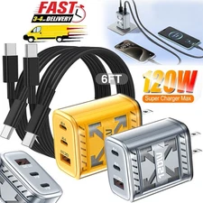 120W Super Fast Charging Type C Wall Charger For Samsung Galaxy A17 A16 A36 A56