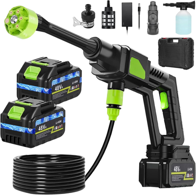 #ad #ad Portable Car Washer Accessories6 In 1 Nozzle33Ft Hose for Car Patio Fence G $161.79