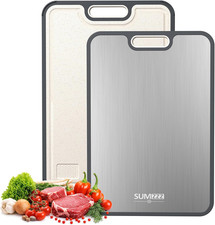 Titanium Cutting Board for Kitchen, Non Toxic 2-In-1 Cutting Board Double Sided