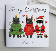 Funny Cat Christmas Card Merry Christmas Love From The Cat Cute Festive CARD