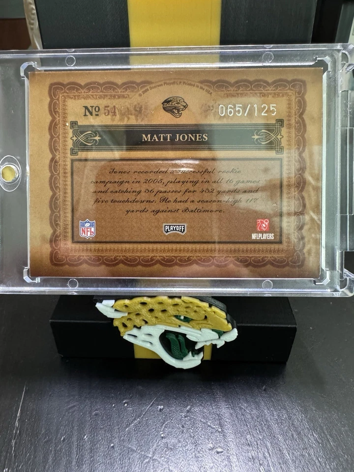 Playoff National Treasures 2006 - Matt Jones #54/125 Foto 2 de 2