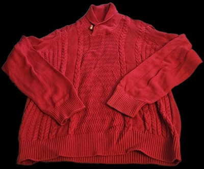 Sean John Red Knit Sweater Size Xl