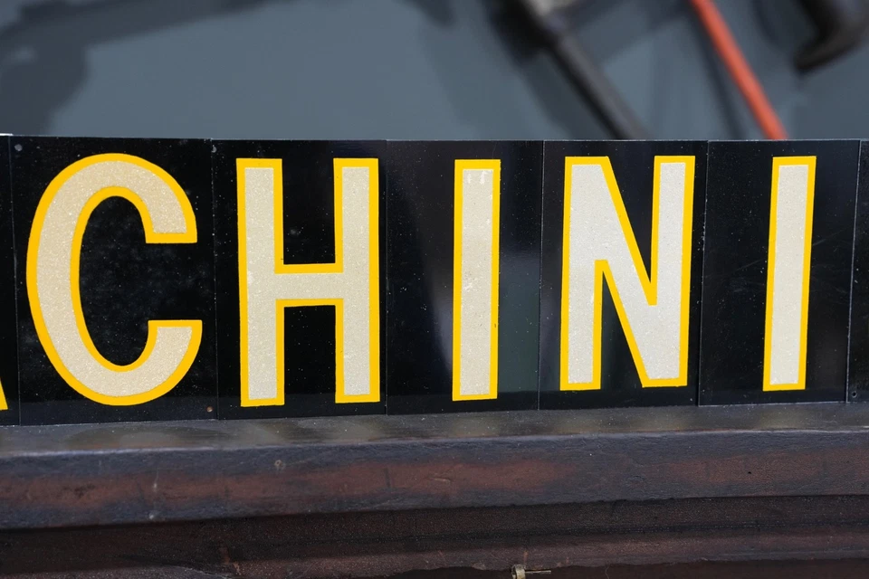 Vintage Machinist Tool Box Sign Metal Reflective Letters Antique Display - Image 4 of 4