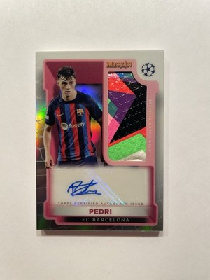 2022-2023 Topps Merlin UEFA Pedri Match Ball Patch Signature Auto - FC Barcelona