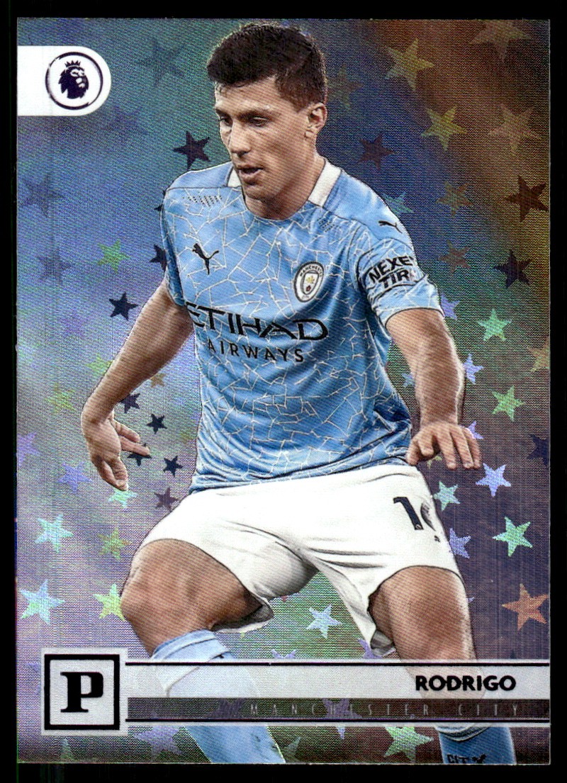 Rodrigo 2020-21 Panini Chronicles - Panini PL Purple Astro #4 Manchester City