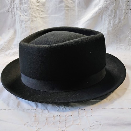 Goorin Bros Fedora Hat Black Size Extra Large XL 100% Wool 100-1304 BLK USA Made - Picture 5 of 10