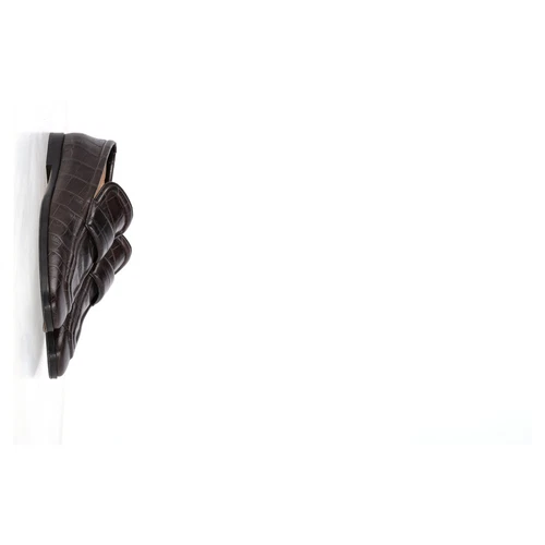 Bottega Veneta Crocodile-Embossed Loafers In Brown Leather Women Ochre Size 39 - Picture 11 of 12
