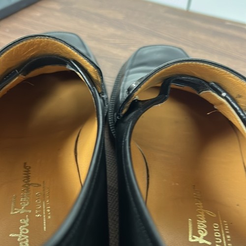 Mocasines Salvatore Ferragamo Horsebit para hombre talla 9,5D zapatos Gancini de cuero negro - Imagen 9 de 14