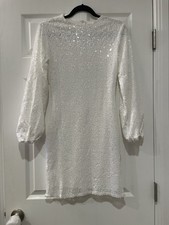 White Sequin Mini Dress