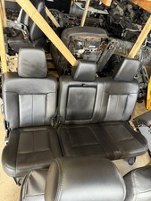 2011-2016 Ford F250 F350 F450 Lariat Rear Seats Black Leather Crew Cab
