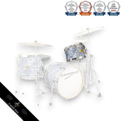 Canopus Mahagoni 8x12 TT Sky Blue Pearl Wrap Drum Snare Becken