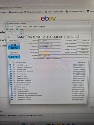Samsung PM981 512GB Solid State Drive (MZ-VLB5120)