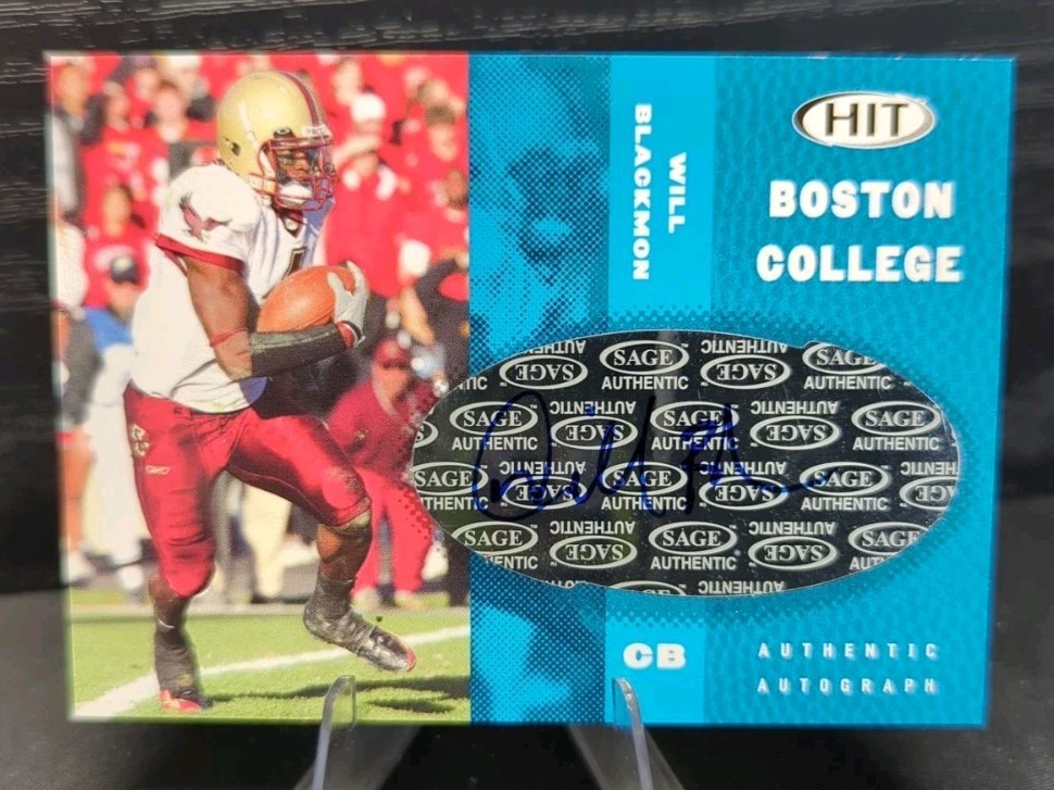 2006 SAGE Will Blackmon HIT Autographs Auto Rookie (RC) Boston College #A49