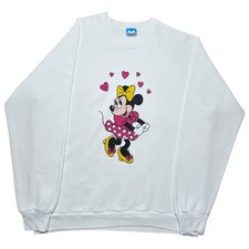 Vintage 1980s Minnie Mouse Disney Character Fashions Graphic Sweatshirt Sz XL