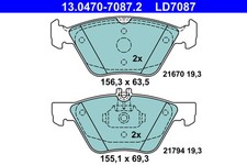 ATE 13.0470-7087.2 Kit de plaquettes de frein, frein à disque pour CHRYSLER,MERC