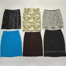 Ann Taylor Talbots Express WHBM Lot of 6 Workwear Straight Pencil Skirts Size S