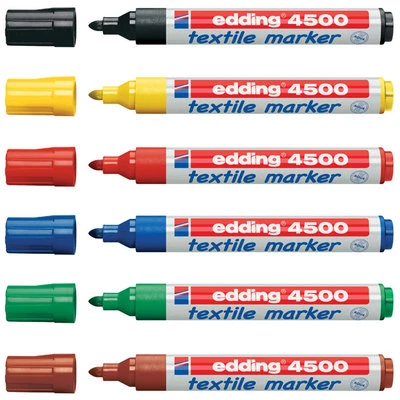 Edding 4500 Textile T-Shirt Fabric Pen Marker Pen - 2-3mm Line