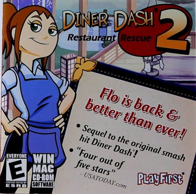 CD Rom Diner Dash 2 Restaurant Rescue Software Flo Is Back Rated E