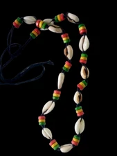Rasta Necklace Puka Sea Shell Necklace Surfer Women Men Cowry shell Gift Bob