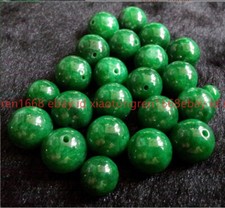 Natural 6/8/10/12mm Green Jade Jadeite Gemstone Round Loose Beads 15" Strand