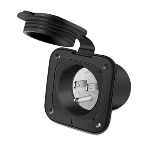 RVs 15 Amp 125V AC Power Inlet Port Plug NEMA 5-15 Inlet Weatherproof Cap Outlet - Bild 6 von 8