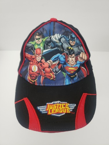 DC Comics Justice League Black Hat Multi-Color Print Embroidered Boys One Size - Picture 12 of 12